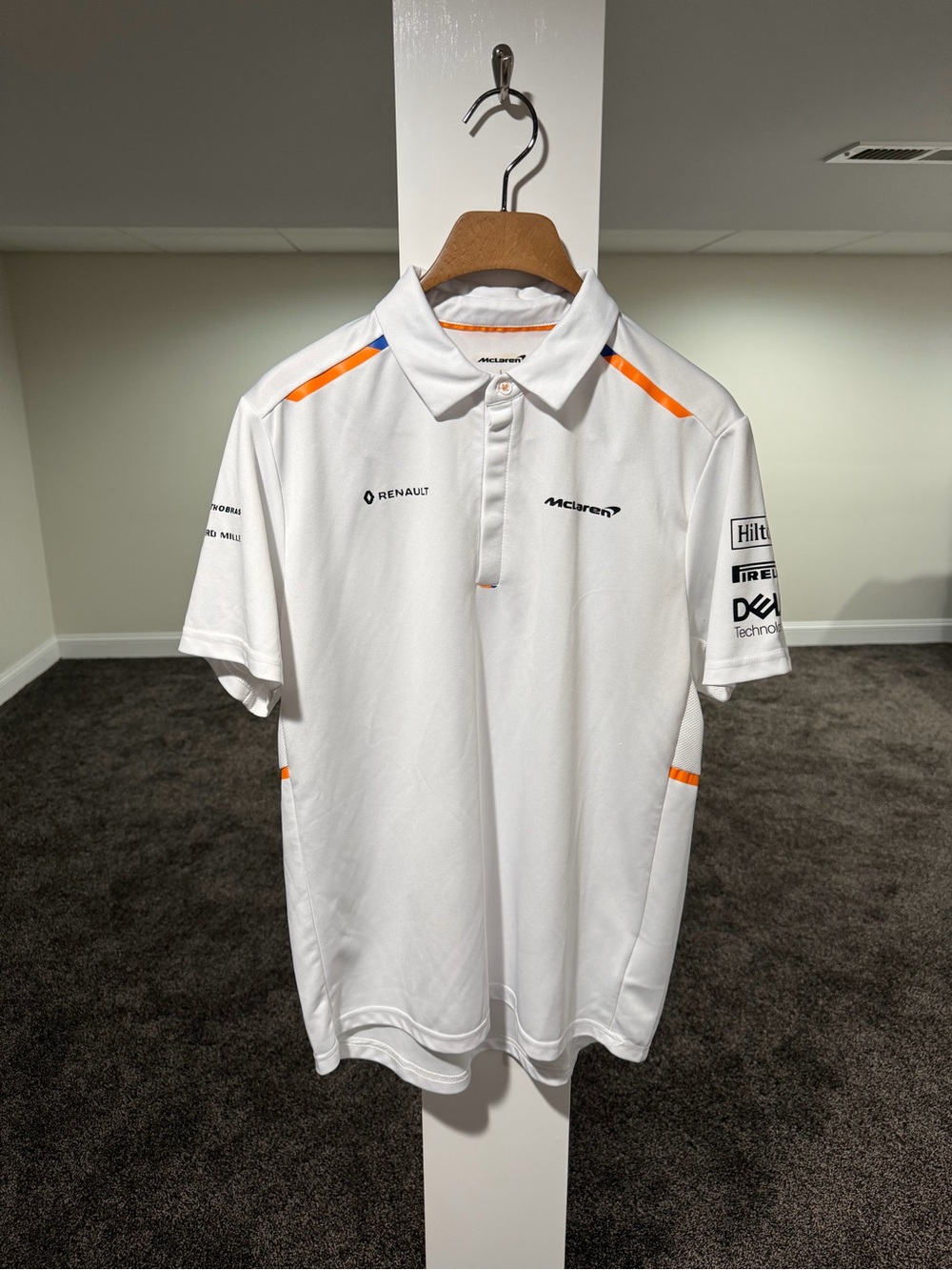 McLaren Renaut F1 Formula 1 Team 2019 White Racing Polo Shirt